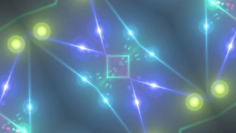 Colorful Kaleidoscope. Light Flares Pattern. Seamless Loop Stock Footage 75410055