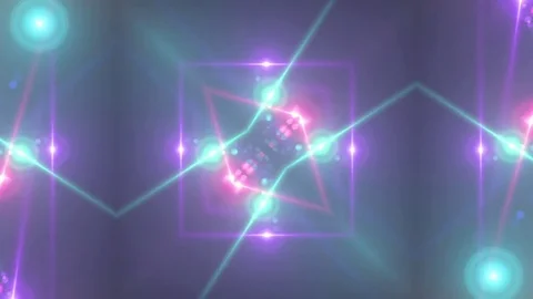 Colorful Kaleidoscope. Light Flares Pattern. Seamless Loop Stock Footage 75410123