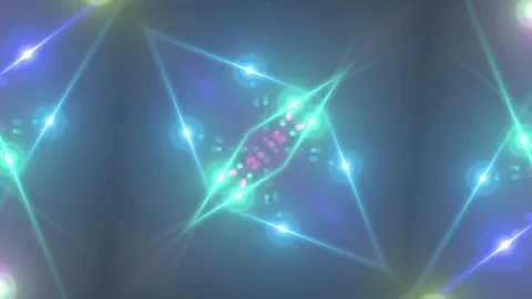 Colorful Kaleidoscope. Light Flares Pattern. Seamless Loop Stock Footage 75410146