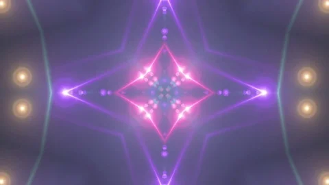 Colorful Kaleidoscope. Light Flares Pattern. Seamless Loop Stock Footage 75420144