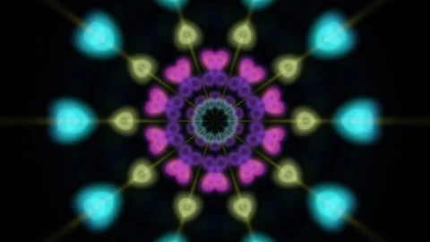 Colorful kaleidoscope pattern for dynamic visuals and Stock Footage 340523122