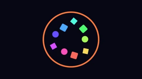 Colorful kaleidoscope shape elements create visual patterns Stock Footage 342358586