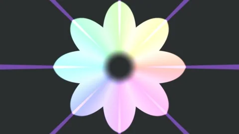 Colorful kaleidoscope shape elements create dynamic visual Stock Footage 342407351