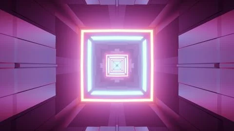 Colorful kaleidoscope square shape pattern background Stock Illustration