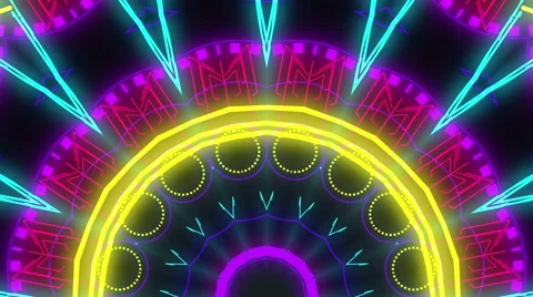 Colorful kaleidoscope visual Stock Footage 64867949