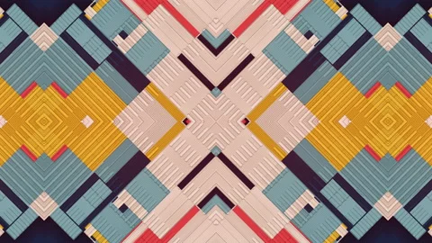 Colorful kaleidoscope VJ sequence pattern. 3d rendering loop animation. 4K, UHD Stock Footage 127030946