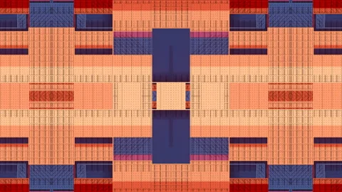 Colorful kaleidoscope VJ sequence pattern. 3d rendering loop animation. 4K, UHD Stock Footage 129395040