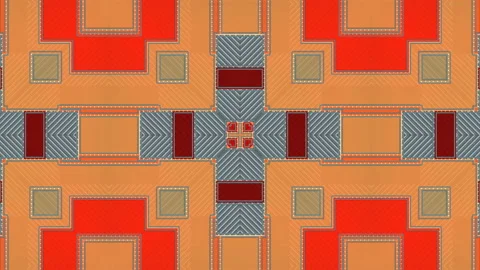 Colorful kaleidoscope VJ sequence pattern. 3d rendering loop animation. 4K, UHD Stock Footage 132275652