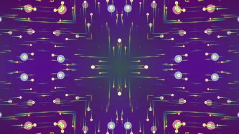 Colorful Kaleidoscopic Abstract Background. Loop Stock Footage 73928697