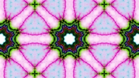 Colorful Kaleidoscopic Fractal Pattern Loop Background Видео 333015042