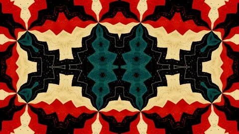 Colorful kaleidoscopic patterns flowing rhythmically to enhance VJ Loop music Stock Footage 296042890