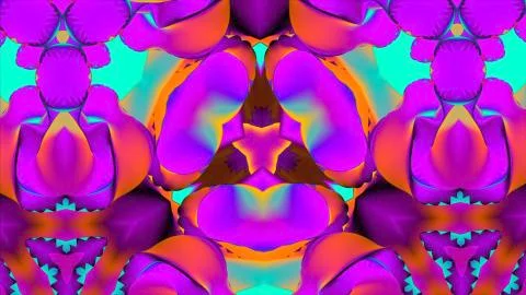 Colorful Kaleidoscopic Video Background Loop. Colorful kaleidoscopic patterns Stock Illustration