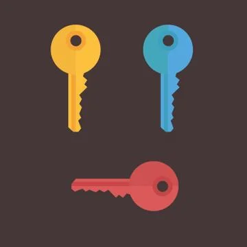 Colorful Key Stock Illustration