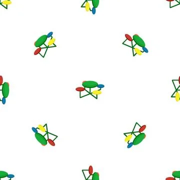 Colorful kid bench pattern seamless vector Stock Illustration