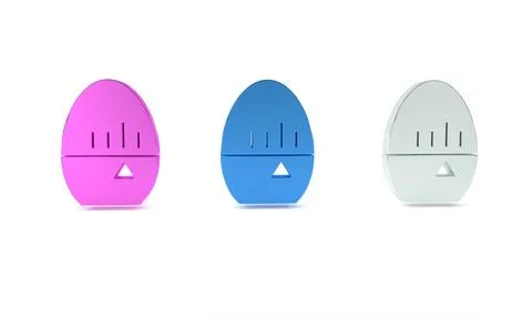 Colorful Kitchen timer icon isolated on white background. Egg timer. Cookin.. 스톡 일러스트