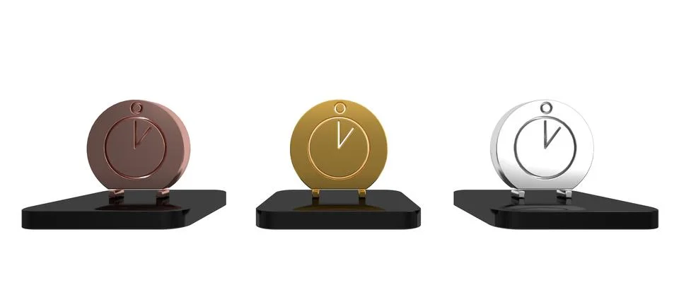 Colorful Kitchen timer icon isolated on white background. Cooking utensil. .. イラスト素材
