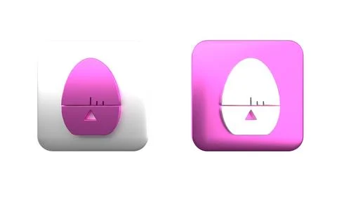 Colorful Kitchen timer icon isolated on white background. Egg timer. Cookin.. Stock Photos