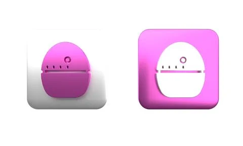 Colorful Kitchen timer icon isolated on white background. Egg timer. Cookin.. Stock Photos