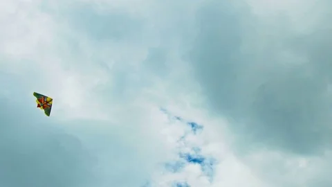 Colorful kite in the sky Stock Footage 76004228