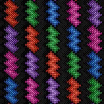 Colorful knitted seamless pattern Stock Illustration