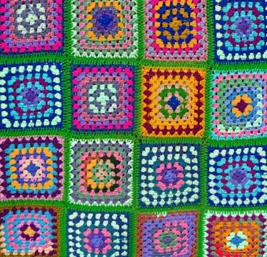 Colorful knitted wool texture background pattern with high resolution. Top view Stock Photos