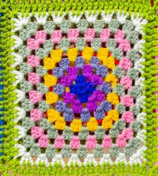Colorful knitted wool texture background pattern with high resolution. Top view Stock Photos
