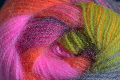 Colorful knitting wool Stock Photos