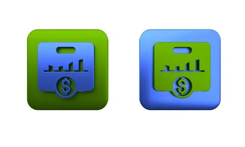 Colorful KPI - Key performance indicator icon isolated on white background... Stock Illustration