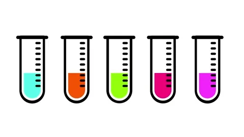 Colorful Lab Test Tubes Icon Stock Footage 340307136
