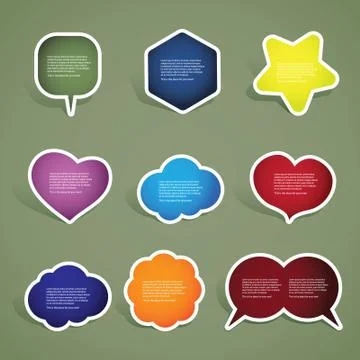 Colorful Labels, Tags Stock Illustration
