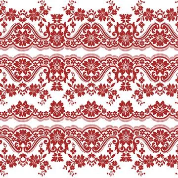 Colorful Lace Pattern In Old Rustic Color Stock Illustration