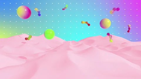 Colorful Landscape Geometry Background Stock Footage 243732120