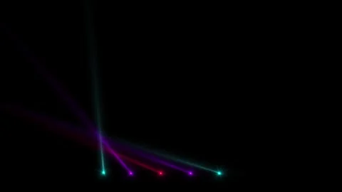 Colorful laser beam stage background cyan, , red light rays glowing deep black s Stock Footage 340417105