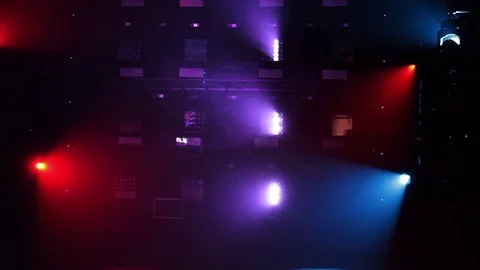 Colorful laser lights on the stage Stock Footage 76361628