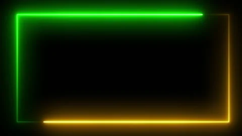 Colorful laser show seamless loop 4K border. Neon effect rectangle frame Lo.. Stock Footage 290170428