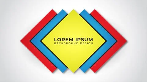 Colorful Layered Square Shape Vector Illustration. Abstract Background Desi.. Illustrazione stock