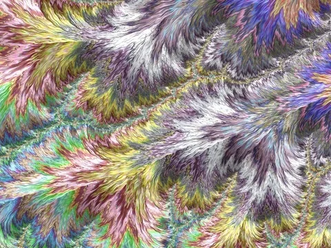 Colorful Leafy Fractal Pattern Stock-Footage 77185052