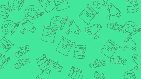 Colorful Learning - A Fun and Educational Background for Kids. Stock Footage 321855681