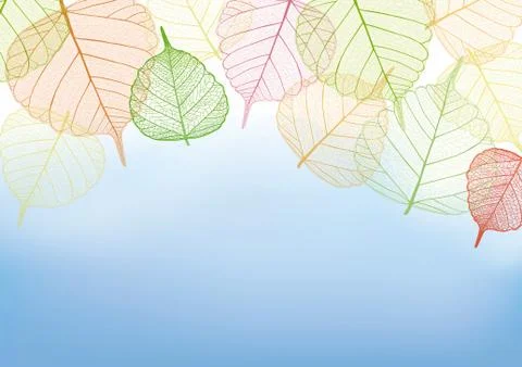 Colorful leaves with copy space Stock-Illustration