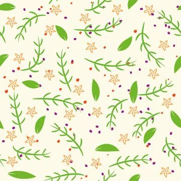 Colorful leaves seamless pattern. イラスト素材