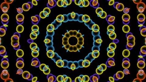 Colorful led circle lighting which are glowing Stock-Footage 160945208