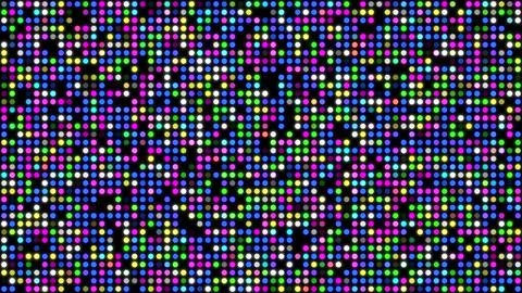 Colorful LED dot grid background blue white pink green yellow Stock Illustration