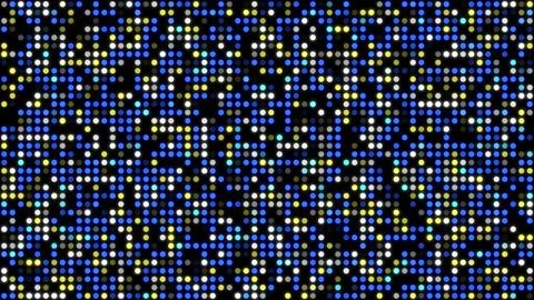 Colorful LED dot grid background yellow white blue Stock Illustration