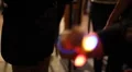 Colorful LED throwies in hands - soft focus with hand gyrating motion HD Footage