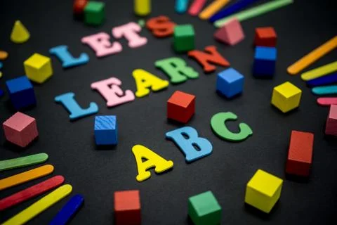 Colorful Let's Learn ABC Stock Photos