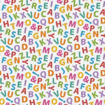 Colorful letter pattern Stock Illustration