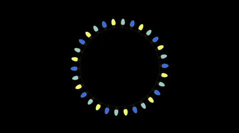 Colorful Light Blinking Center Circular Motion Overlay 4K Stock Footage 293651784