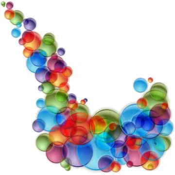 Colorful light bubble spray Stock Illustration