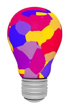 Colorful light bulb Stock Illustration