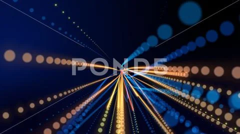 Colorful light energy power simulation moving freely in space background, fut Stock Illustration